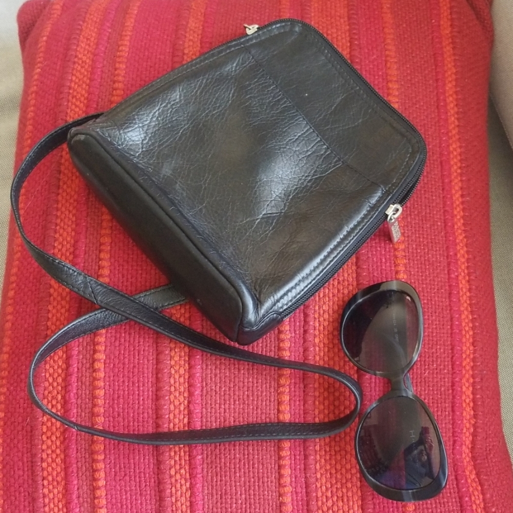 Leather cross-body bag